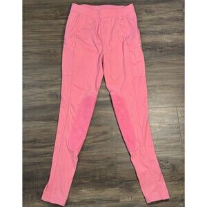 Willit Girls Pink Full Length Leggings XL Side Zip Pockets Casual Athletic